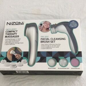 Black and White Facial Cleansing Brush Set Grooming Tool